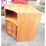 A mid Century Nathan style teak effect corner cabinet