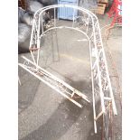 A large wrought iron garden arch - a/f