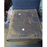 A late Victorian large leather bound album containing a collection of mainly annotated