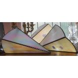 Three modern Tiffany style acrylic wall light shades