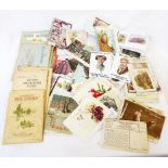 A small collection of mainly early 20th Century postcards, greetings and other small format