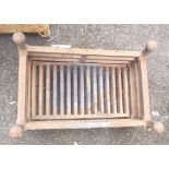 An old wrought iron fire basket