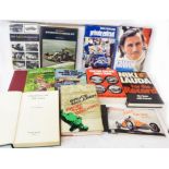 A collection of vintage and other Motor Racing related hard back and other books including Graham