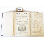 Isaac Newton: Optice, 2nd Latin edition, 8vo., leather bound, Pub. London 1719, with fold-out