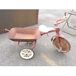 A vintage child's tipper tricycle a/f