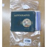 A 1940's autograph album, also a sheet signed by the 1946/47 England cricket team