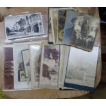 A small collection of early 20th Century postcards and various photographic cartes de visite