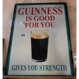 A reproduction tin Guinness Is Good for You advertising sign