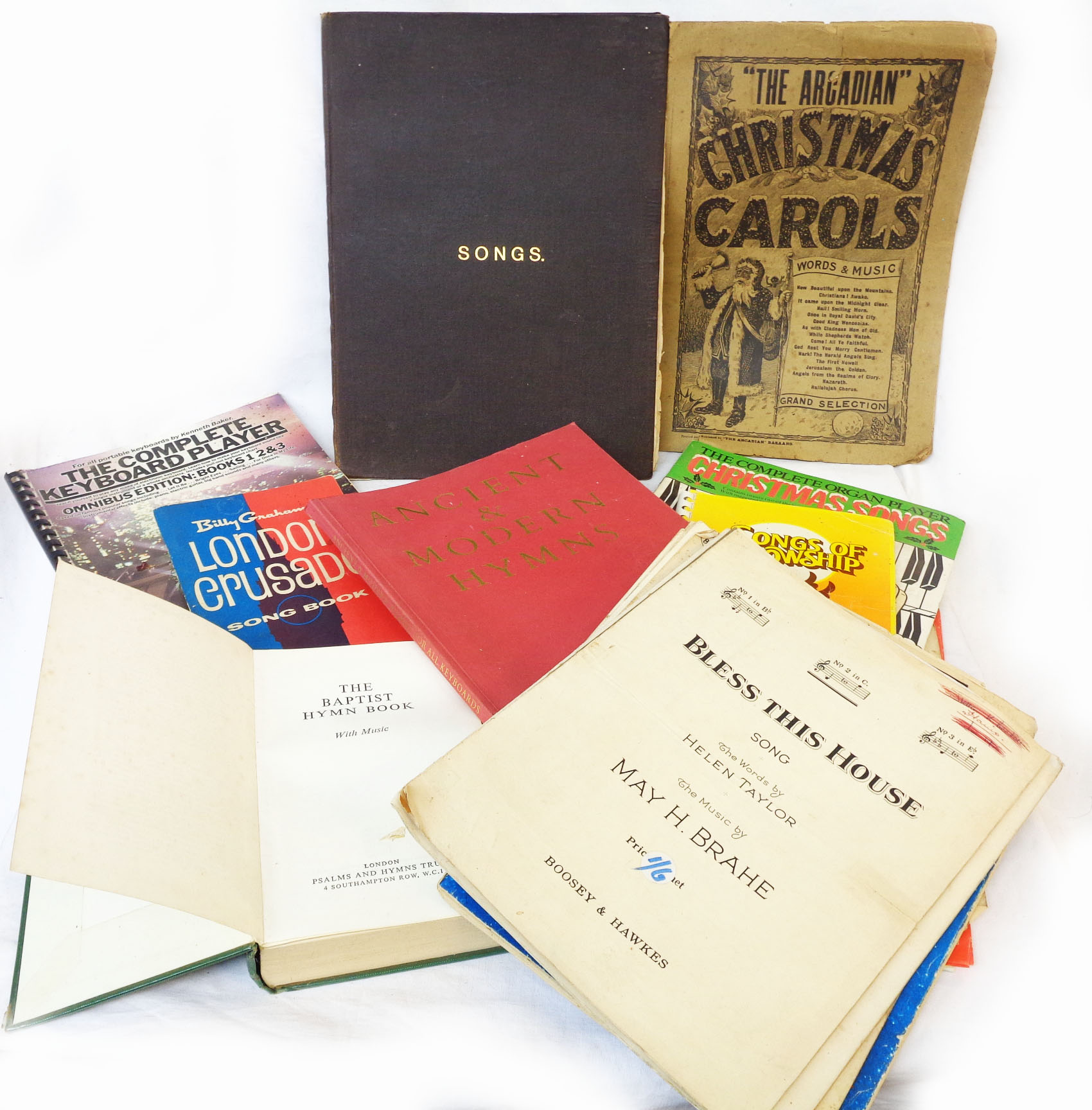 A small collection of religious music books and other publications - various condition