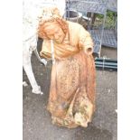 A large 19th Century Watcombe terracotta statue made to advertise Pears soap a/f - only remains of