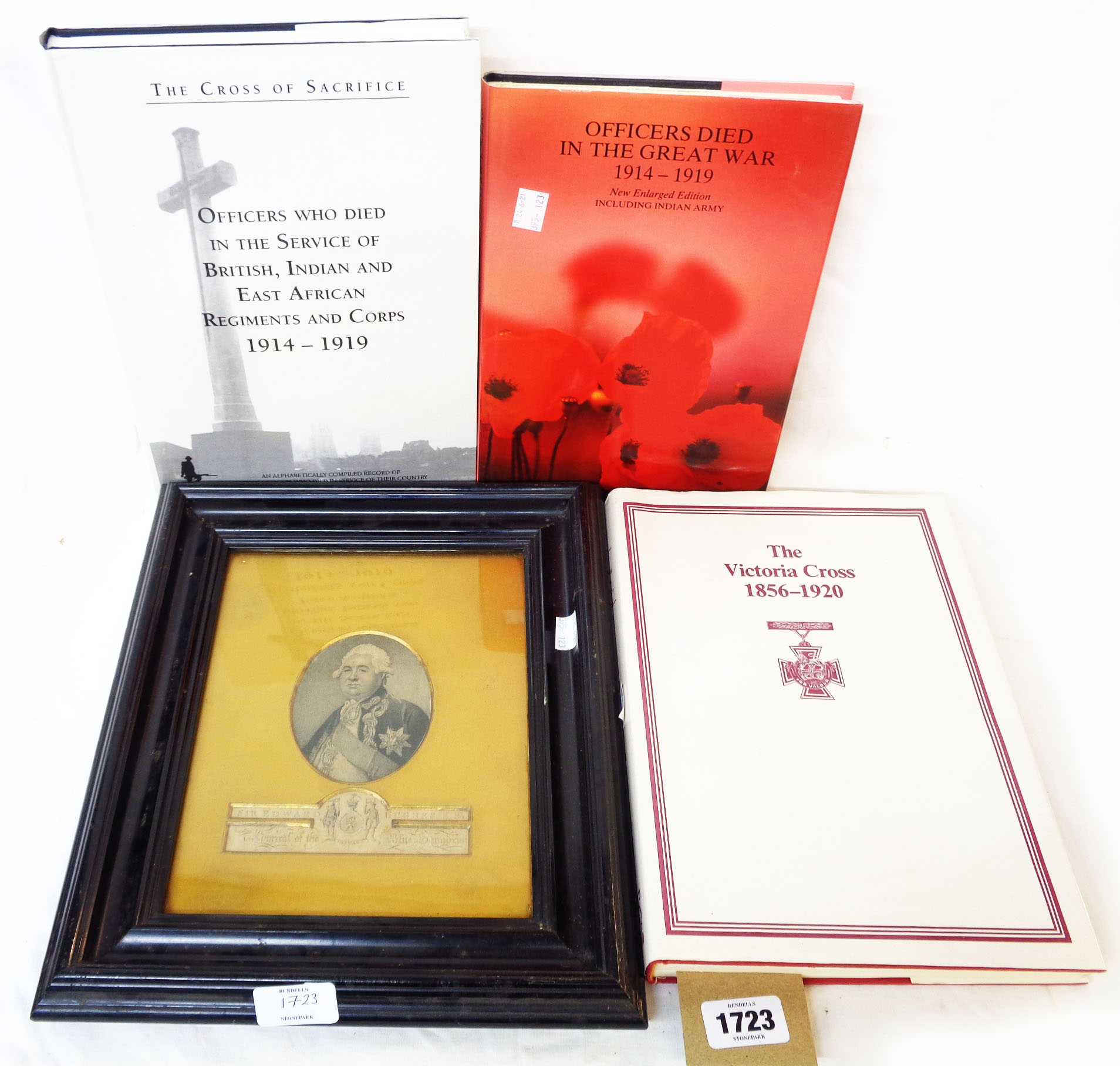 Three hard back military interest books comprising The Victoria Cross 1856-1920 - ISBN 0 903754 22