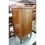 A 1930's walnut and mixed wood pot cupboard a/f