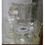 A selection of pressed and cut glassware