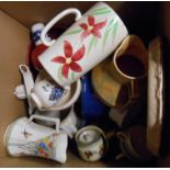 A box containing a quantity of assorted ceramic items