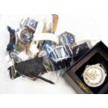 A collection of modern large dial assorted wristwatches - various condition