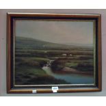 A framed modern oil on canvas - inscribed verso Childes Tomb, Dartmoor 1992