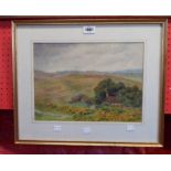 C.H. Paine: a gilt framed watercolour entitled verso Ashdown Forest - signed