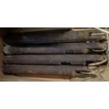 Four old cast iron sash window weights - 7 1/2lb and 8 1/2lb
