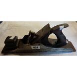 An antique Spiers Ayr woodworking plane with cast steel carriage and wooden block handle