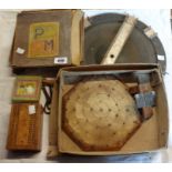 A quantity of collectable games and other items including model railway turntable, modern cribbage