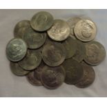 A bag containing twenty 1965 Crown coins