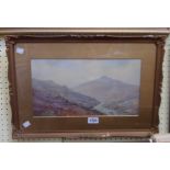 Douglas Pinder: a gilt framed and slipped watercolour, depicting a view of the Lyd in Higher