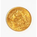 A 1911 gold Half Sovereign