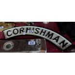 A modern painted cast iron Cornishman sign