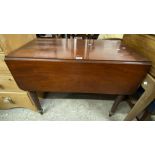 A 91cm Victorian mahogany Pembroke table with drawer to one end and opposing dummy drawer front, set