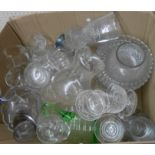 A box containing assorted glassware