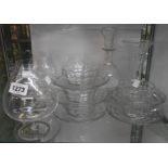 A quantity of glassware including decanter and four large brandy balloons