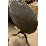 A 78cm antique mahogany tilt-top table a/f