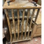 An early 20th Century stripped wood revolving bookcase - a/f
