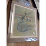 A clip framed 1920's photographic coloured print reproduction of Vincent Van Gogh's Sprig of