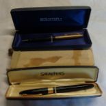 A vintage Shaeffer fountain pen in original box - sold with a later Shaeffer propelling pencil in