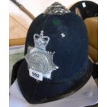 A vintage Metropolitan Police helmet - a/f