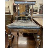 A 19th century simulated rosewood dining chair - a/f