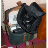 An Olympus SP800 UZ digital camera and a Sony camcorder and equipment in associated cases