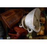 A box containing a quantity of assorted ceramics, glass and other collectable items including