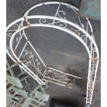 A large wrought iron garden arch - a/f