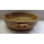 A Robert Thompson Mouseman of Kilburn carved oak bowl - carved Mouse signature to front