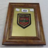 A framed 1971 Arsenal embroidered blazer badge