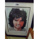 Ron Chadwick: a signed limited edition coloured print portrait of George Best - 277/995