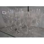 A selection of Royal Brierley and other glassware including cut glass, wines, etc.