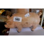 A modern cast iron pig pattern moneybox