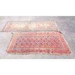 An early 20th Century Middle Eastern handmade runner with remains of decoration - sold with a