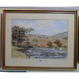 John Price: a gilt framed watercolour, entitled West Dart, Sherbeton - signed and dated '93 - 37cm X