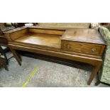 A 1.64m early 19th Century mahogany and strung John Broadwood flat piano conversion - as a desk with
