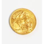 A 1912 gold Sovereign