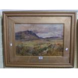 John Cuthbert Salmon: a gilt framed and slipped watercolour, depicting a typical Welsh landscape